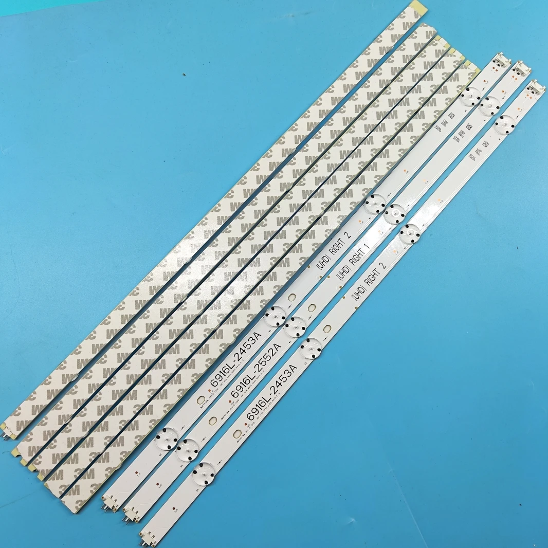 Conjunto Tira Retroiluminação Led para lg 49 Polegada tv 49uh6500 6916l2452a 6916l-2453a 6916l-2551a 6916l-2552a 49uh676v 49uh650v 49uh668v pc Peças e Computadores Industriais - Imagem 6
