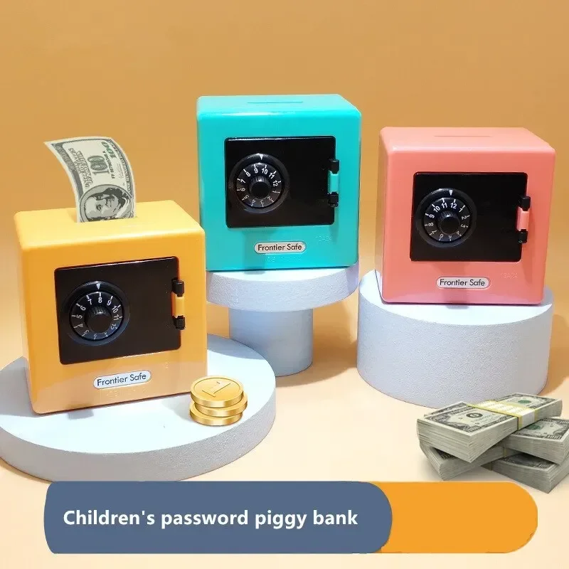 레트로 회전 암호 현금 동전 절약 상자, 미니 은행 머니 박스, 자동 예금 지폐, 크리스마스 선물, ATM