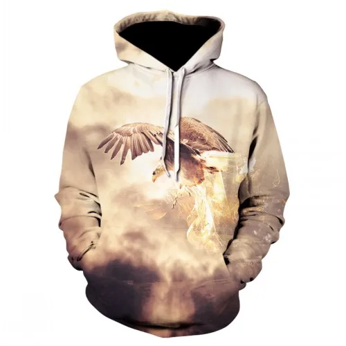 thumbnail image 1 of Sudadera con capucha con estampado 3D de otoño, diseño divertido, bandera de EE. UU., moda para hombres y mujeres, ropa deportiva de calle, sudadera fina para patineta, 1 of 5