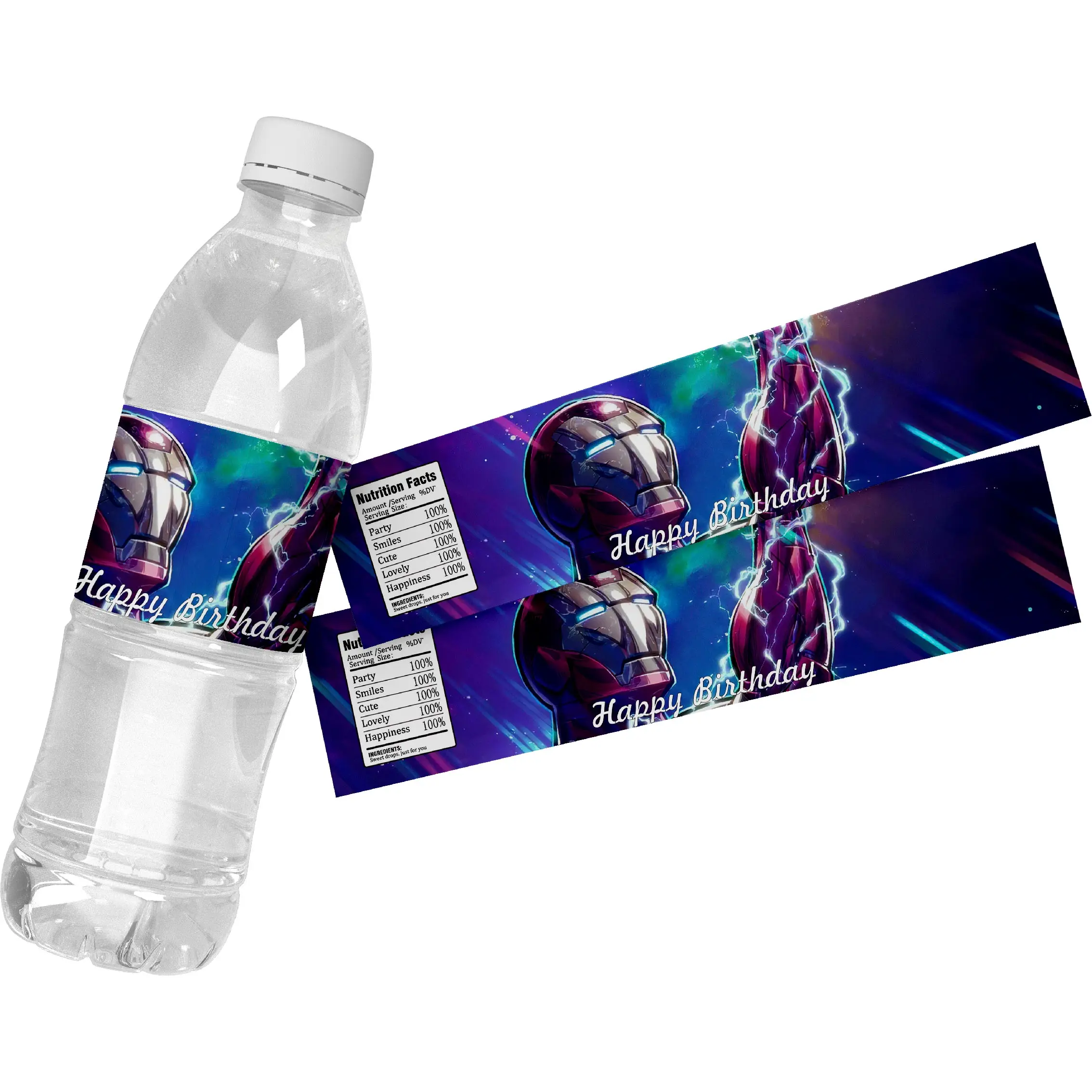 Captain America Water Bottle Labels, Captain America Bottle Labels