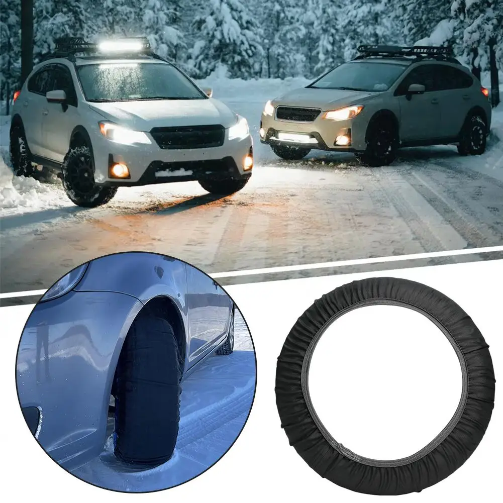 Car Tire Snow Socks Wheel Tyre Off-road Tires Winter Cars Wheel Socks Suitable For Out Of City And In City Easy Assembly U5W1