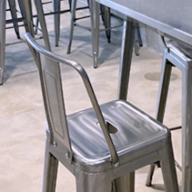 Рабочие высокие барные стулья, основание для диска, офисные серебряные защитные барные стулья, наружное покрытие, подставки для мебели