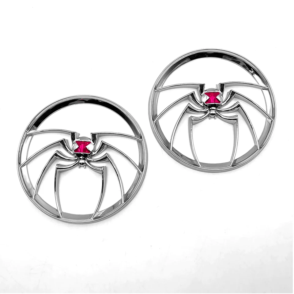 Chrome Speaker Grills For Harley Touring – Fits Electra Glide, Street Glide, Trikes (1996-2013) – 4.5 Inch ABS Cover