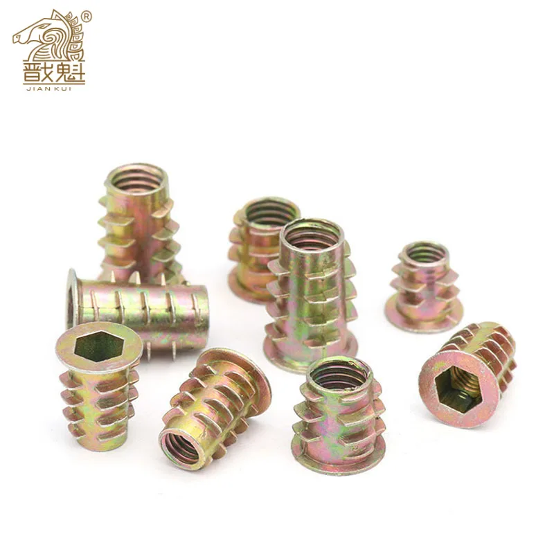 10/20 pieces zinc alloy hexagon socket head cap screw hexagon socket head wood insert hexagon flange screw M4 M5 M6 M8 M10