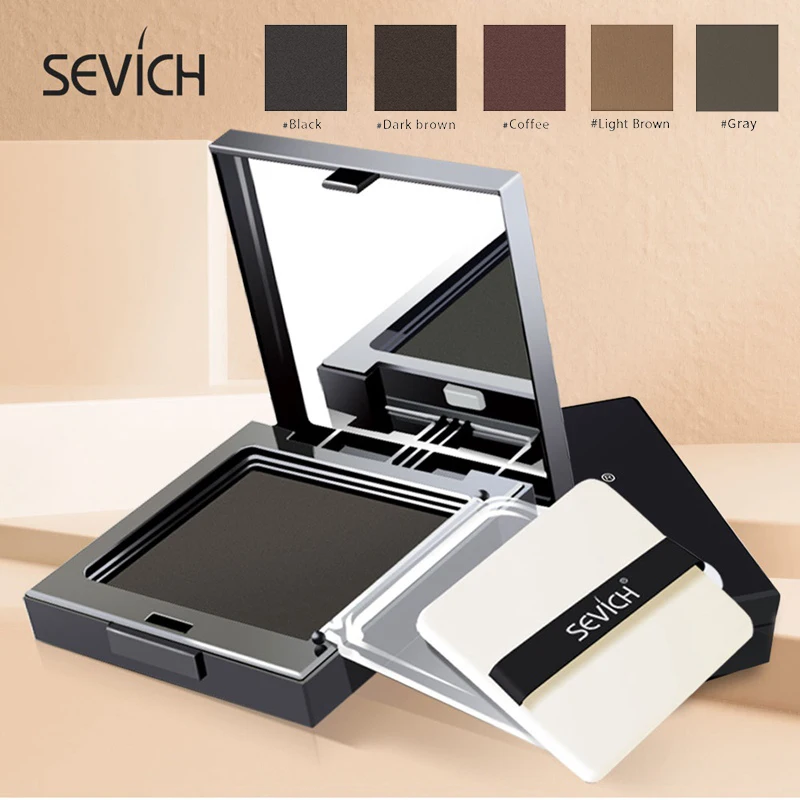 Sevich Hair Powder Hairline Shadow Powder Hair Capillary Fibers Waterproof Repair Hairline Styling Loss Prevention 5 Color hair building powder hair building fibers