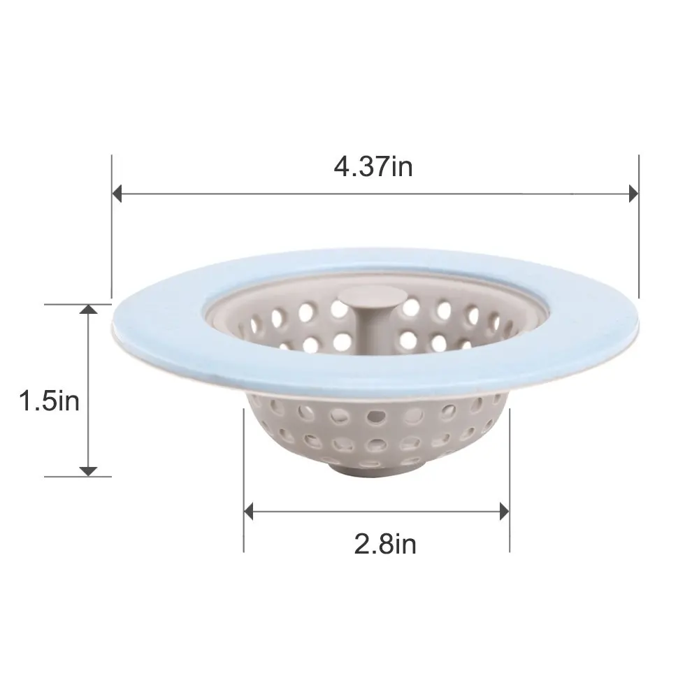 Kitchen Sink Drain Vegetable Waste Filter Screen Anti Clogging Cover Bathroom Sink Hair Filter Cleaning Supplies sink filter sink strainer kitchen sink strainer 4 Colors
