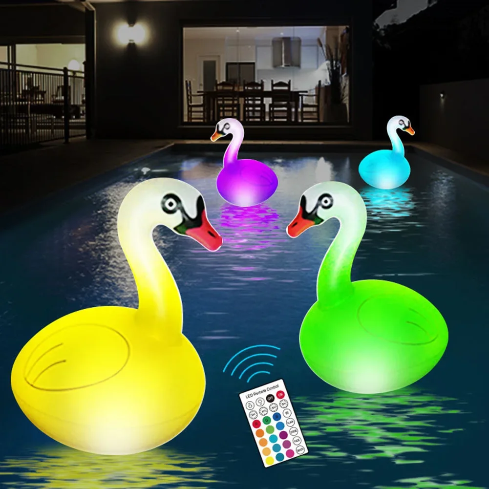 Solar Swan Pool Lights Last Up To 12h LED Inflatable Floating Swan solar-swan-pool-lights-last-up-to-12h-led-inflatable-floating-swan
