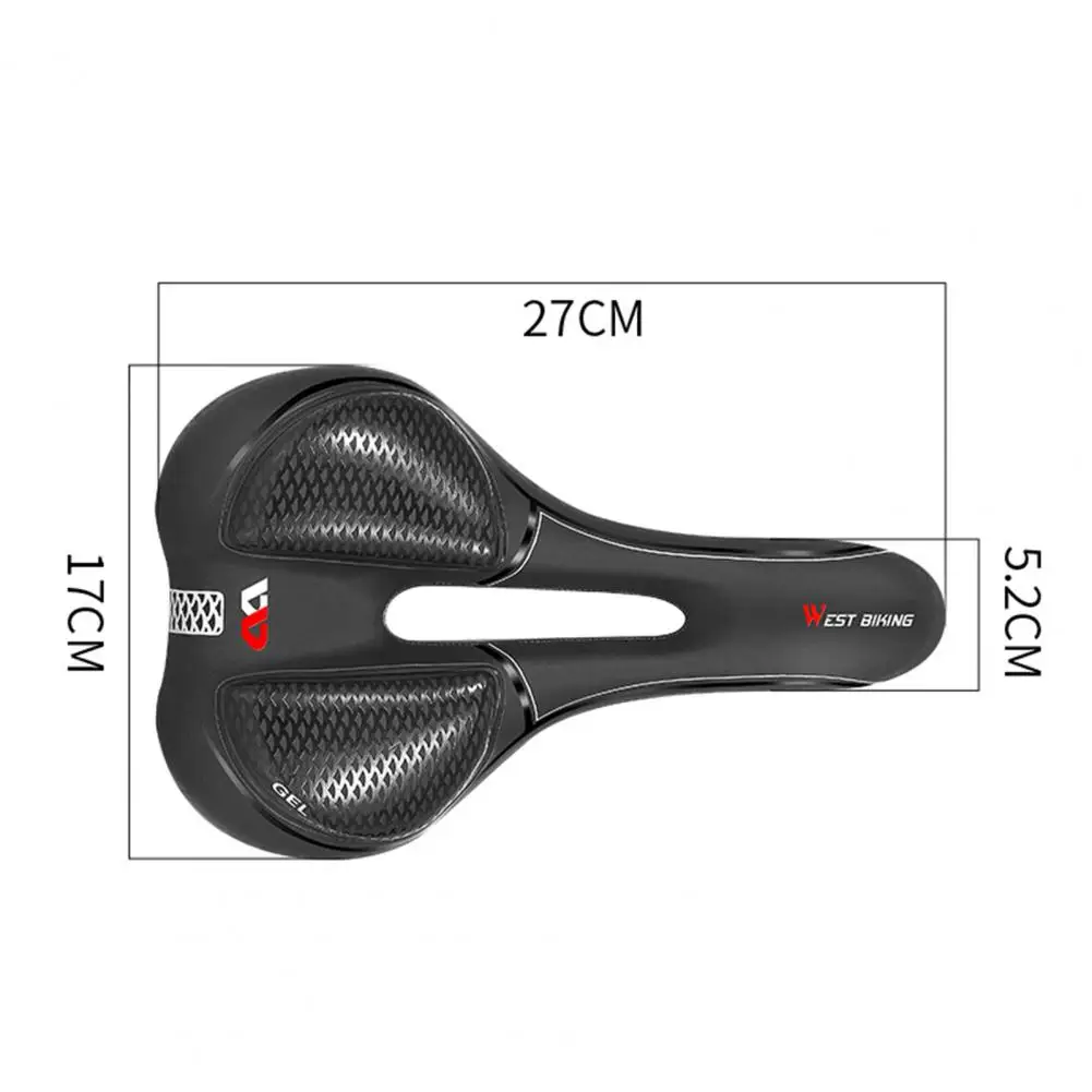 Bicycle Saddle MTB Mountain Bicycle Saddle PU Leather Gel Filled Cycling Cushion Bicycle Saddle Hollow Comfortable S