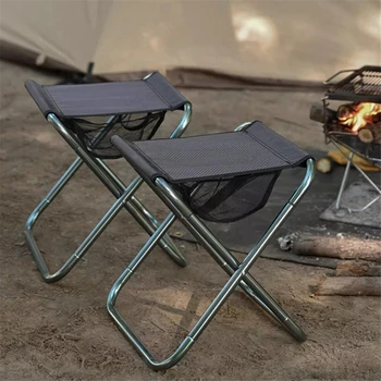 Sedia pieghevole da esterno per adulti Carico massimo 150 kg Sgabello da pesca da campeggio portatile traspirante Sedia da viaggio portatile per picnic