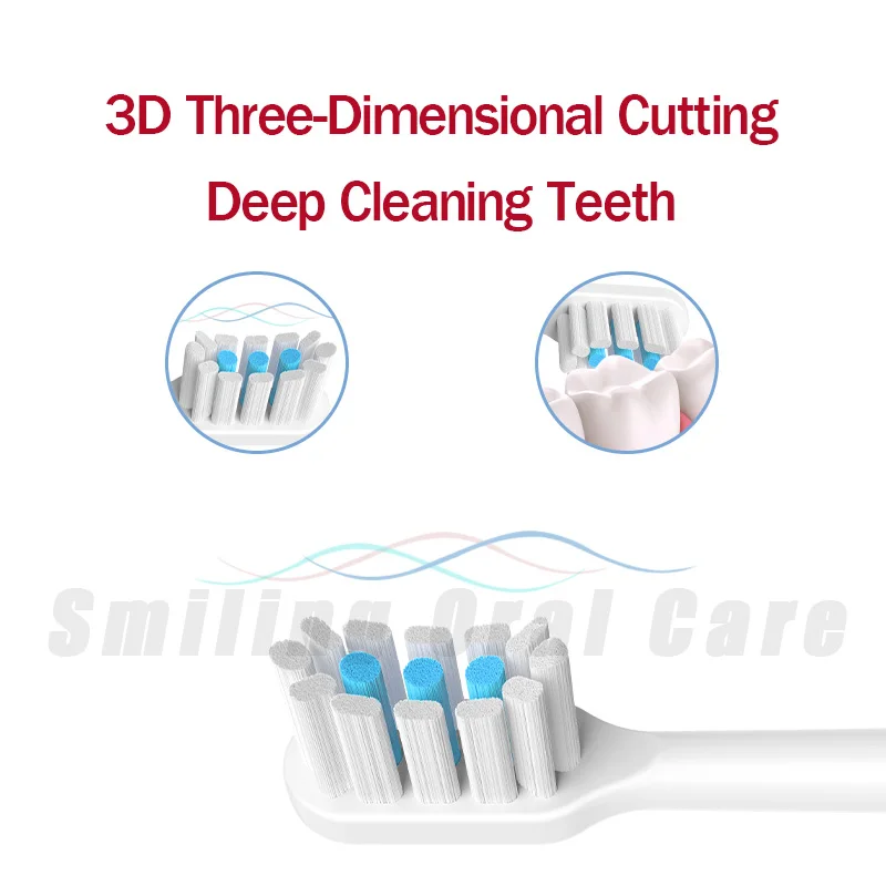 Replacement Toothbrush Heads For T700/T300/T500/MES601/MES602/DDYS01SKS Electric Toothbrush Brush Head Seal Package Nozzles 3