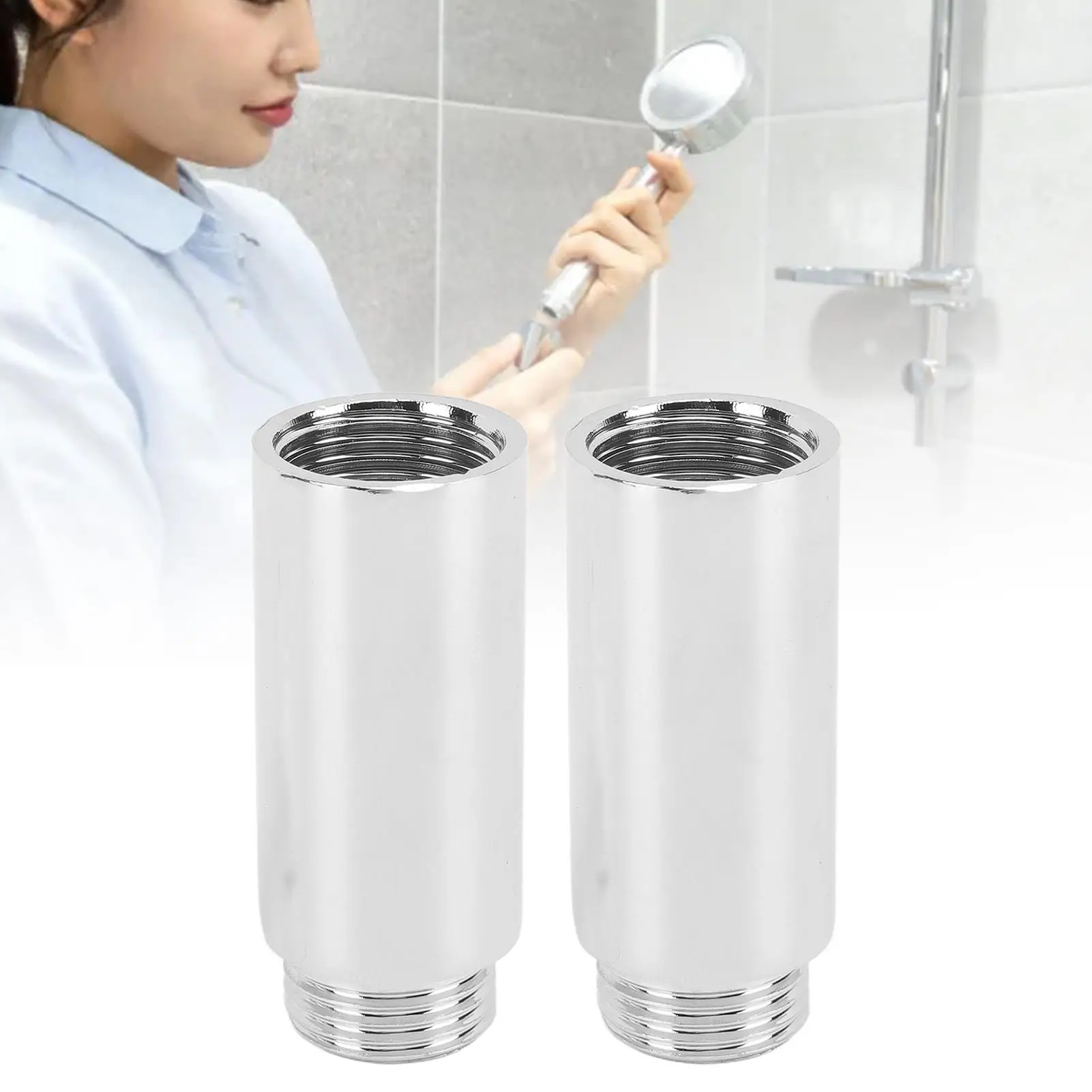 Chrome Plated Shower Head Pipe-Rust-Resistant Shower Arm Extension for bathroom Use
