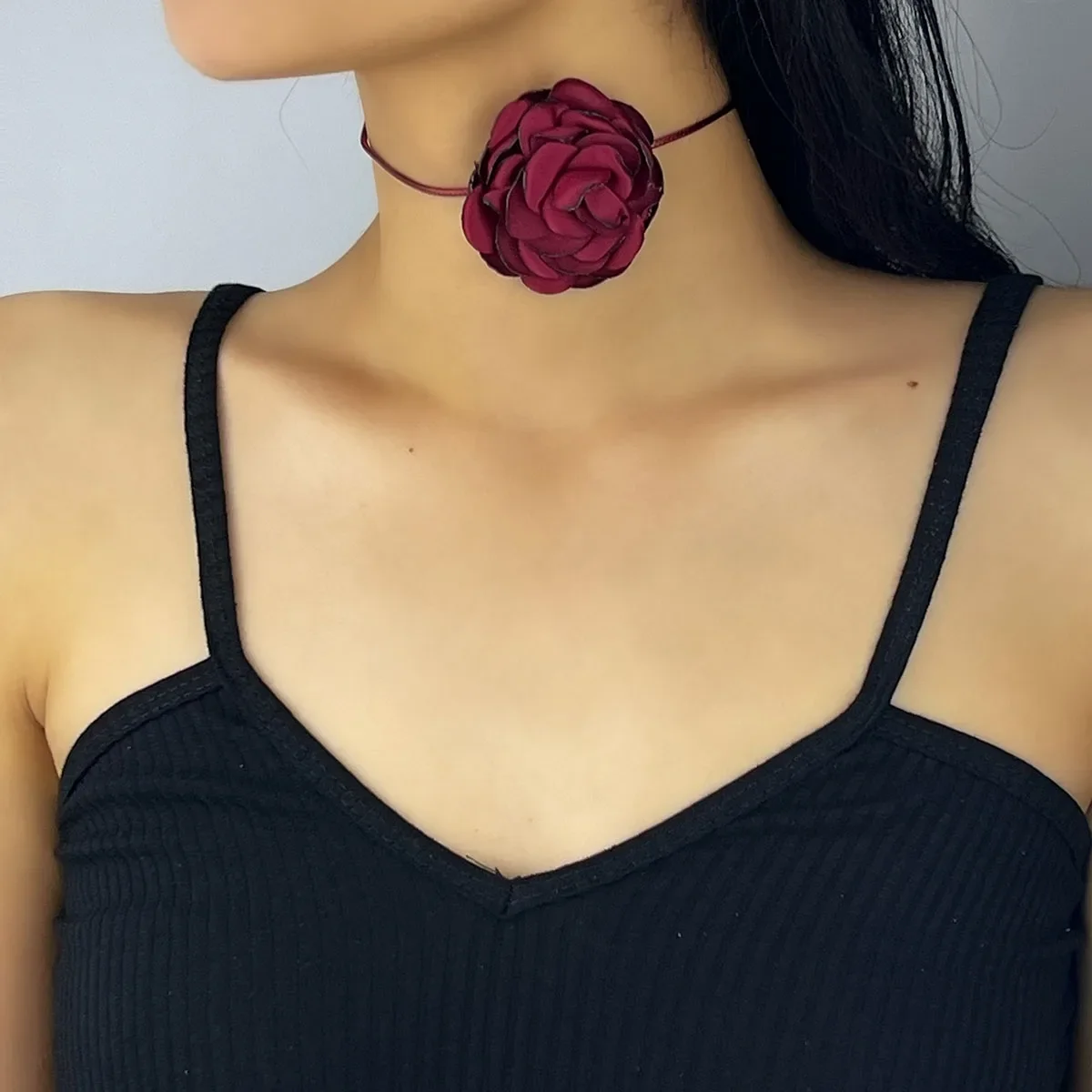 Elegant Rose Multi-layer Flower Clavicle Chain Necklace Women Ladies Korean Fashion Adjustable Rope Choker Y2K Accessories women jewelry