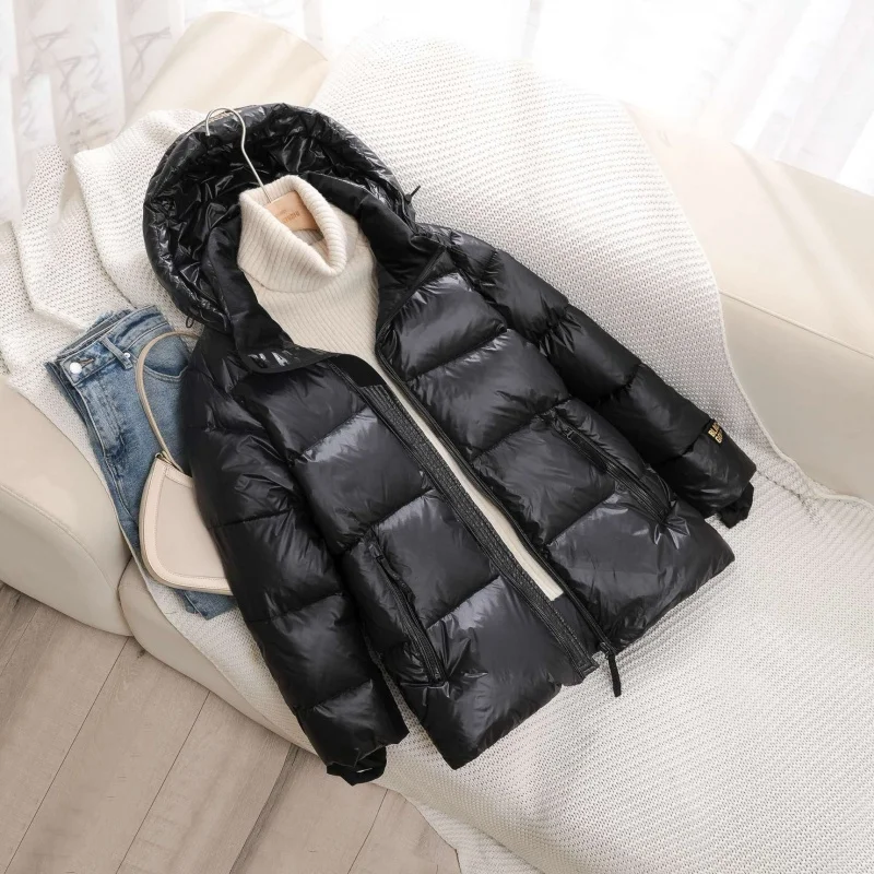 2023-new-winter-black-gold-short-hood-white-down-jacket-couple-coat-glossy-thickened-high-quality-coat