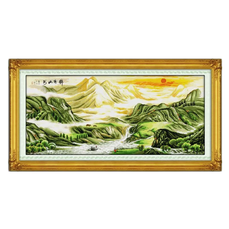 

Beautiful landscape(1) cross stitch kit Chinese counted aida fabric 14 11ct hand embroidery DIY handmade needlework supplies bag