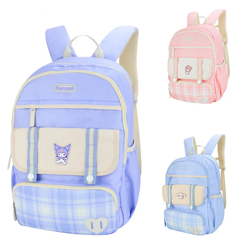 

Miniso My Melody Kuromi Cinnamoroll школьный рюкзак для девочек, ранцы для начальной школы, вместительный Детский рюкзак в подарок