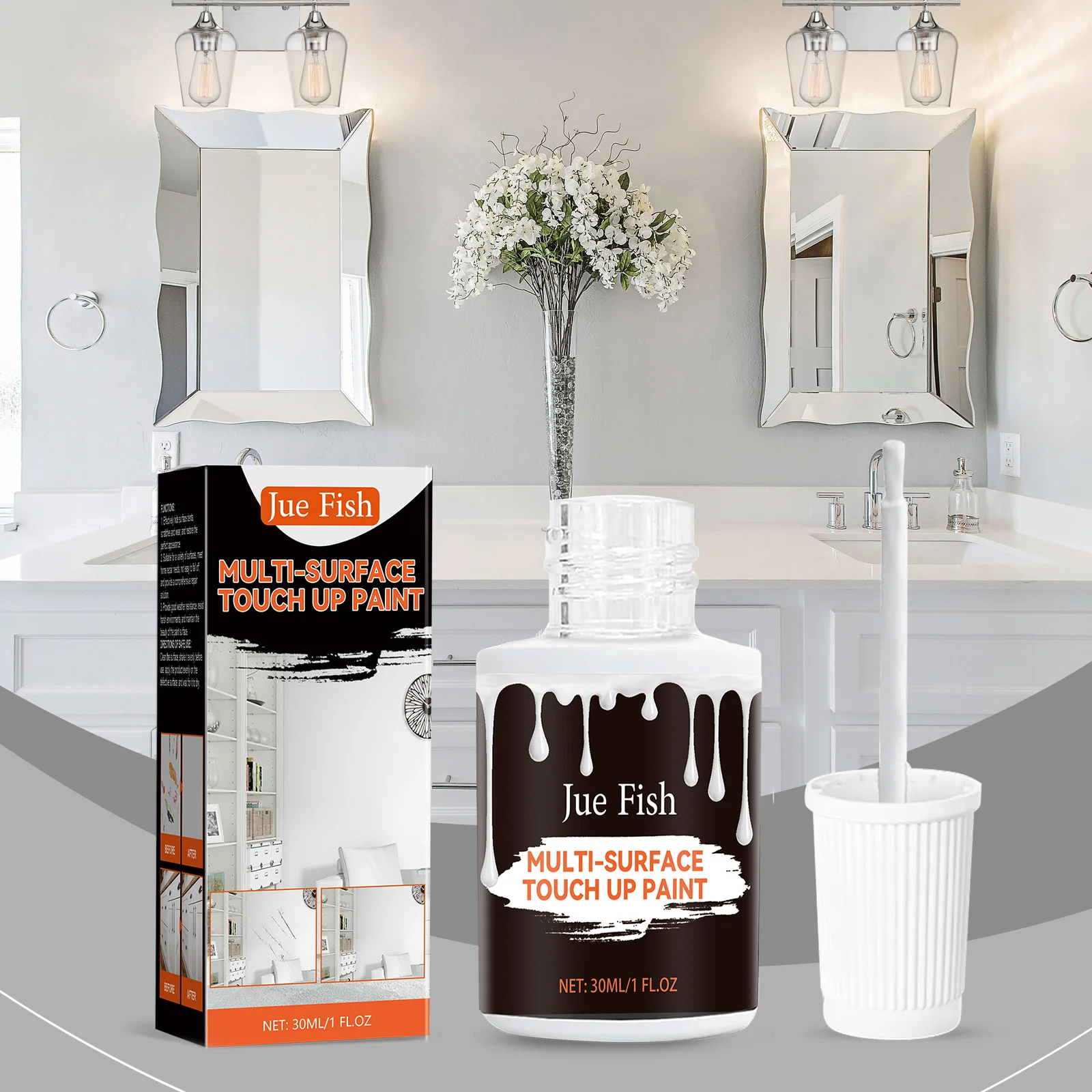 Jue-Fish Multi-Surface Repair Paint Repair Apply waterproof fast paint refurbish Cover multi-purpose paint