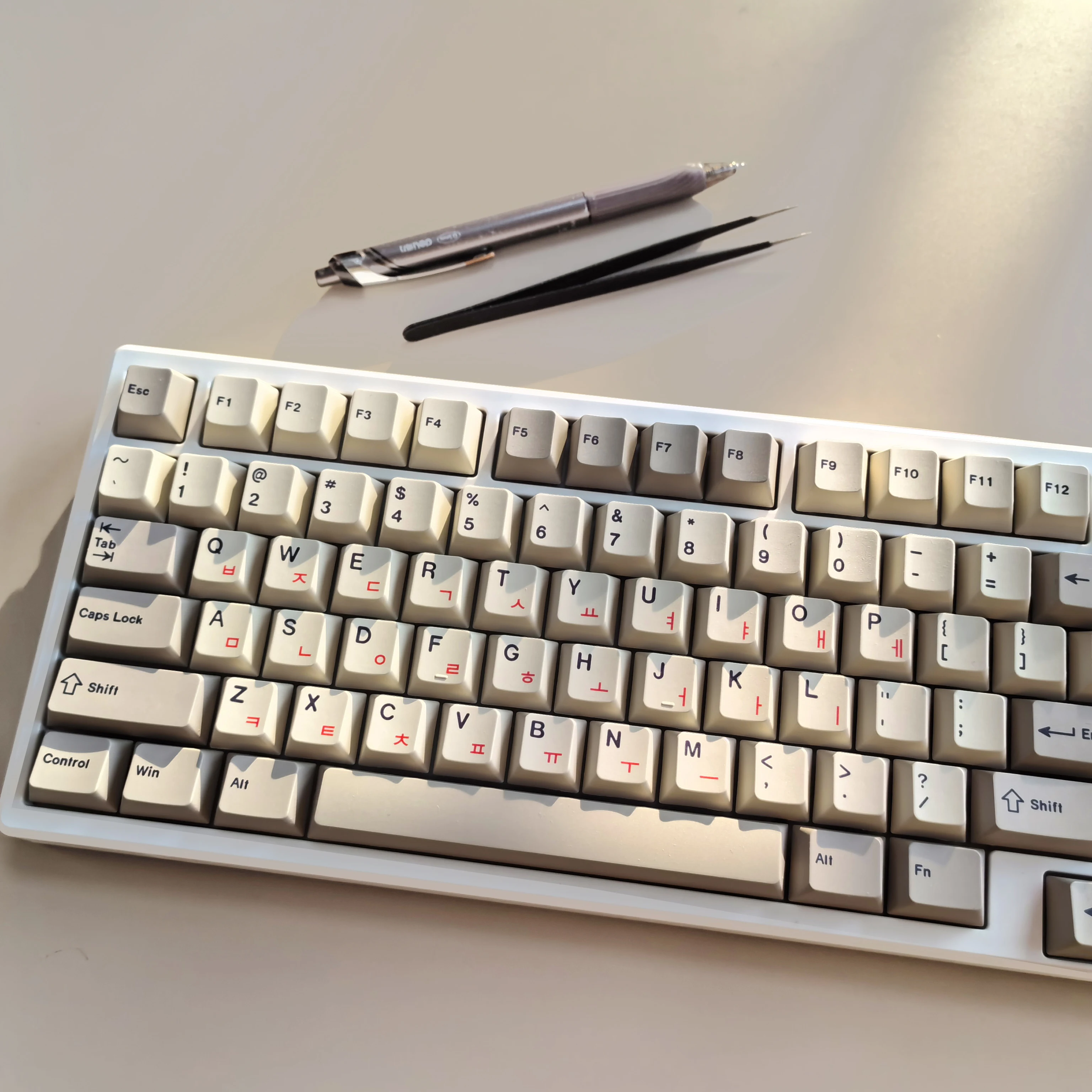 Teclado Mecânico Keycaps Perfil Cereja Pbt ru Sublimação Dye Retro Clássico Coreano Russo Inglês - Imagem 3