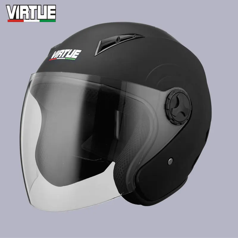 

Virtue Motorcycle Helmet, Three-Quarters Suitable For Both Men and Women Sunscreen Safety Cascos Para Motos