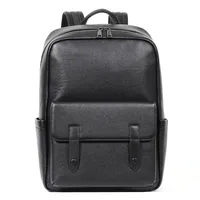 High Quality Genuine Leather Men's Backpack Large Capacity Laptop Bag School Backpack Male Shoulder Bag Leather Travel Backpacks 1