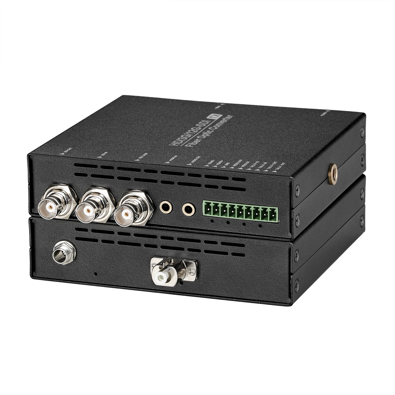 12G SDI Fiber Converter with Reverse RS485 and Tally Single Mode Fiber 20KM