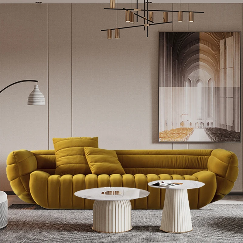 

European Luxury Nordic Sofa Modern Minimalist Lazy Velvet Houses Living Room Sofas Lounge Arm Muebles Housewear Furnishings
