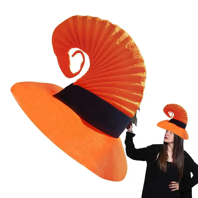 

Женская шляпа ведьмы, женская шляпа с искусственной ведьмой, женские аксессуары для костюмов на Хэллоуин