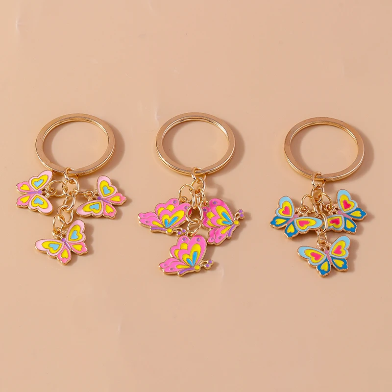 Nette Emaille Katze Pfote Schlüsselbund Fußabdruck Schlüssel Ring Anhänger für Auto Schlüssel Halter Frauen Mädchen Handtasche Dekor DIY Schmuck Zubehör – Detail 1