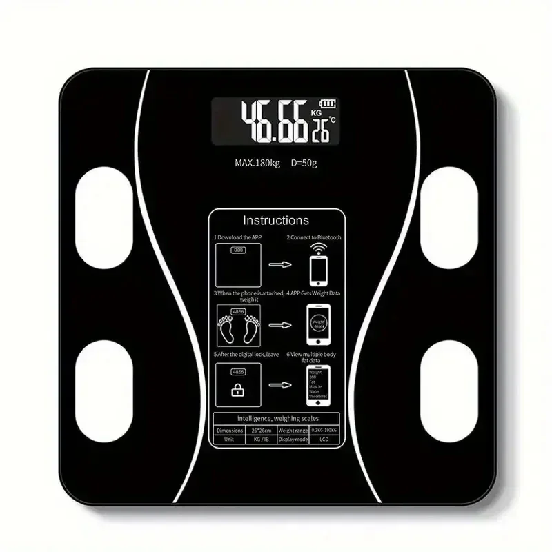 1pc precise measurement of body fat percentage Intelligent Bluetooth electronic weight scale wireless digital bathroom scale 2