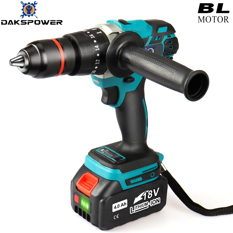 13MMChuckBrushlessImpactDrill18VWirelessBatteryCordless