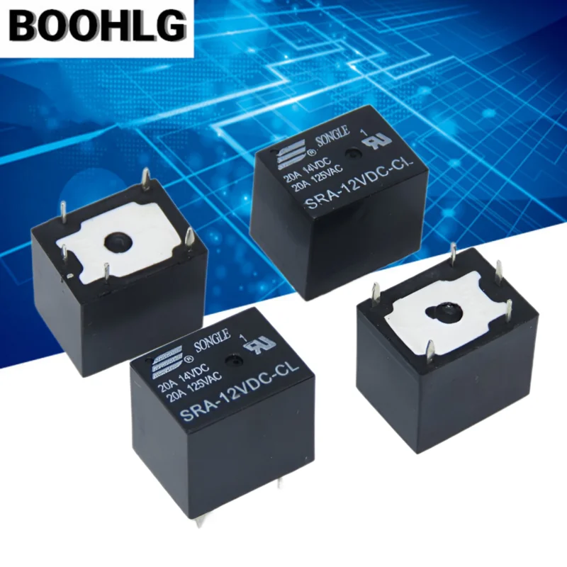 5 шт. SRA-12VDC-CL T74 20A черный 12 В футов реле оригинальный | Строительство и ремонт