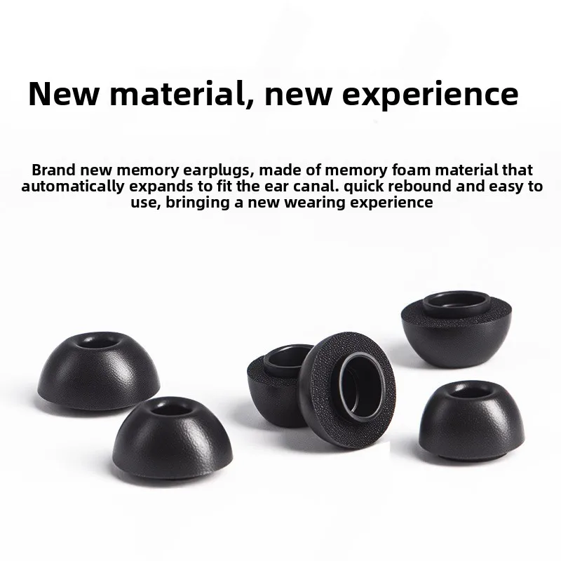 Premium Memory Foam Ear Tips with Earphone Case - Noise-Isolating Earbuds Replacement Set