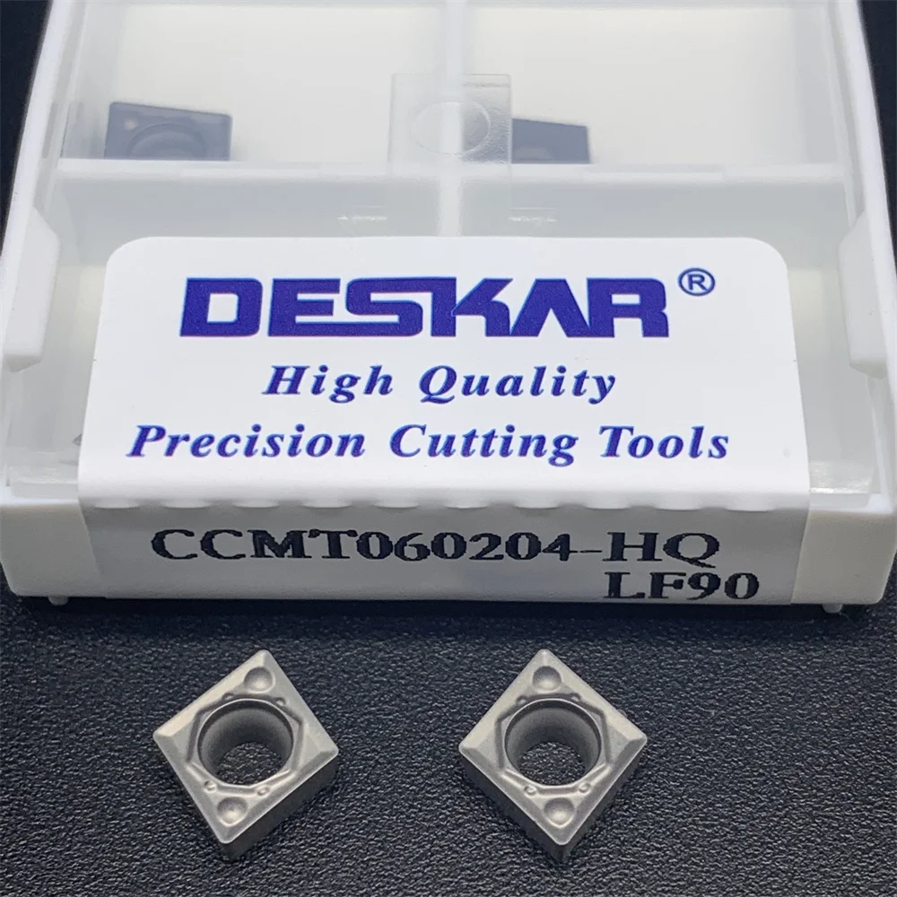 100% для токарного станка с ЧПУ, DESKAR CCMT060204, CCMT09T304, CCMT09T308, FG, HQ, MT, TC, FG, PS, LF90