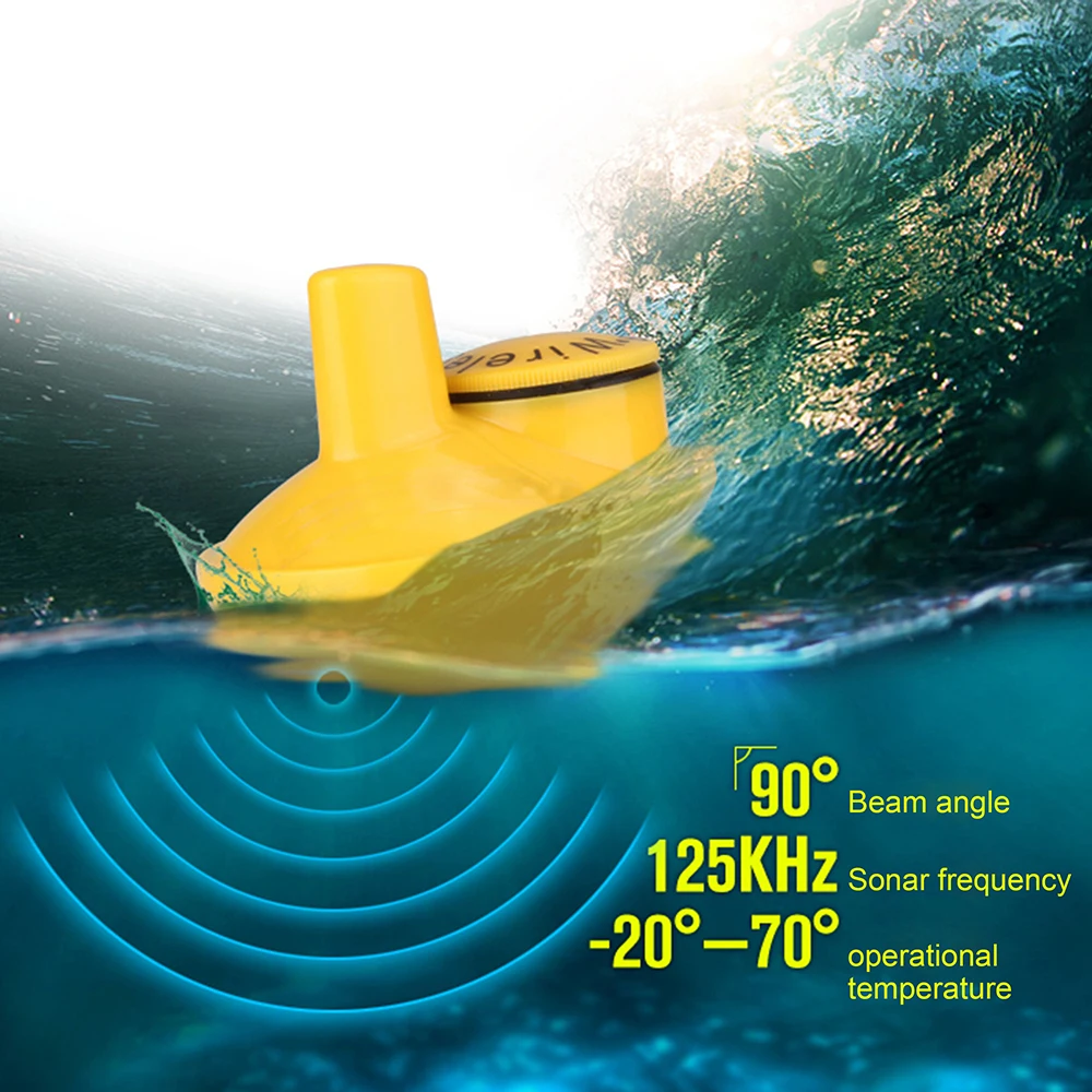 Lucky Wireless Remote Sonar Sensor Fishing Finder Transducer 45M Water Depth Carp Fishing Tackle Pesca