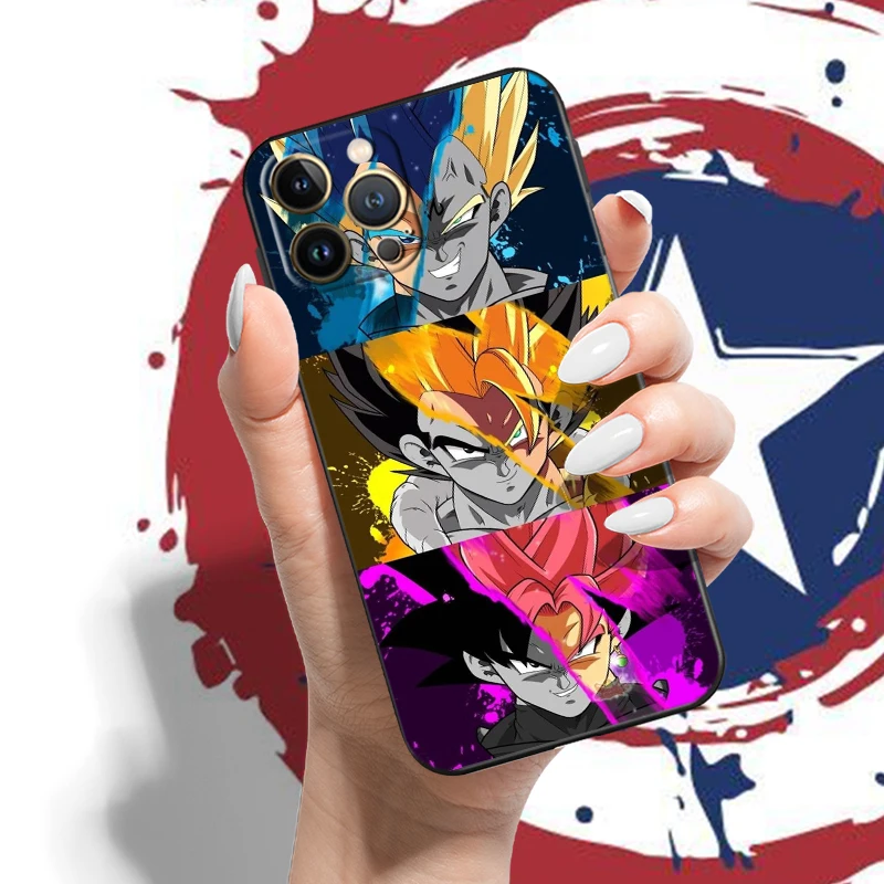 apple iphone 13 pro max case Anime Dragon Ball Goku Vegeta For iPhone 13 12 11 Pro Max Mini 5 5s 6 6S 7 8 Plus X XR XS Max Phone Case Coque Back iphone 13 pro max wallet case iPhone 13 Pro Max