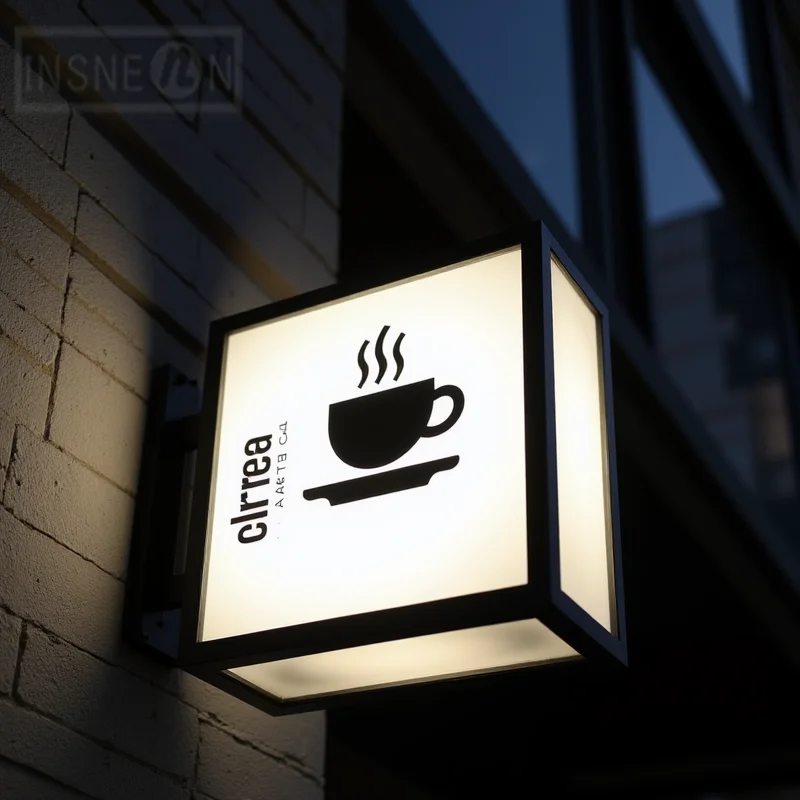 มืออาชีพที่กําหนดเองอะคริลิกล่องไฟ LED ป้ายธุรกิจกลางแจ้งกันน้ําสองด้านหน้าร้านแขวนผนังป้ายจอแสดงผล 1