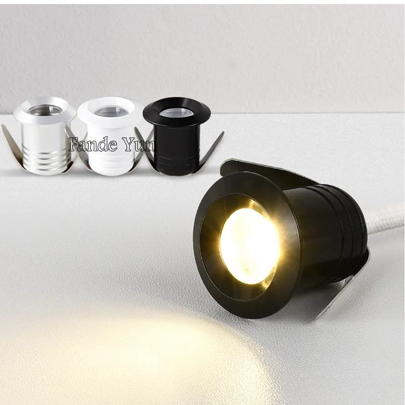 조광 가능한 LED 매립형 캐비닛 미니 스포트라이트, 다운라이트, 12V 쥬얼리 쇼, LED 드라이버 포함, 4000K 천장 조명 램프, 110V, 220V