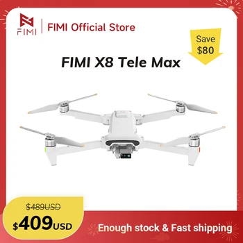 Drone FIMI X8 Tele Max portata 20KM con telecamera tele grandangolare Zoom ibrido 30x 4K 60fps Gimbal a 3 assi GPS AI Video super notturno
