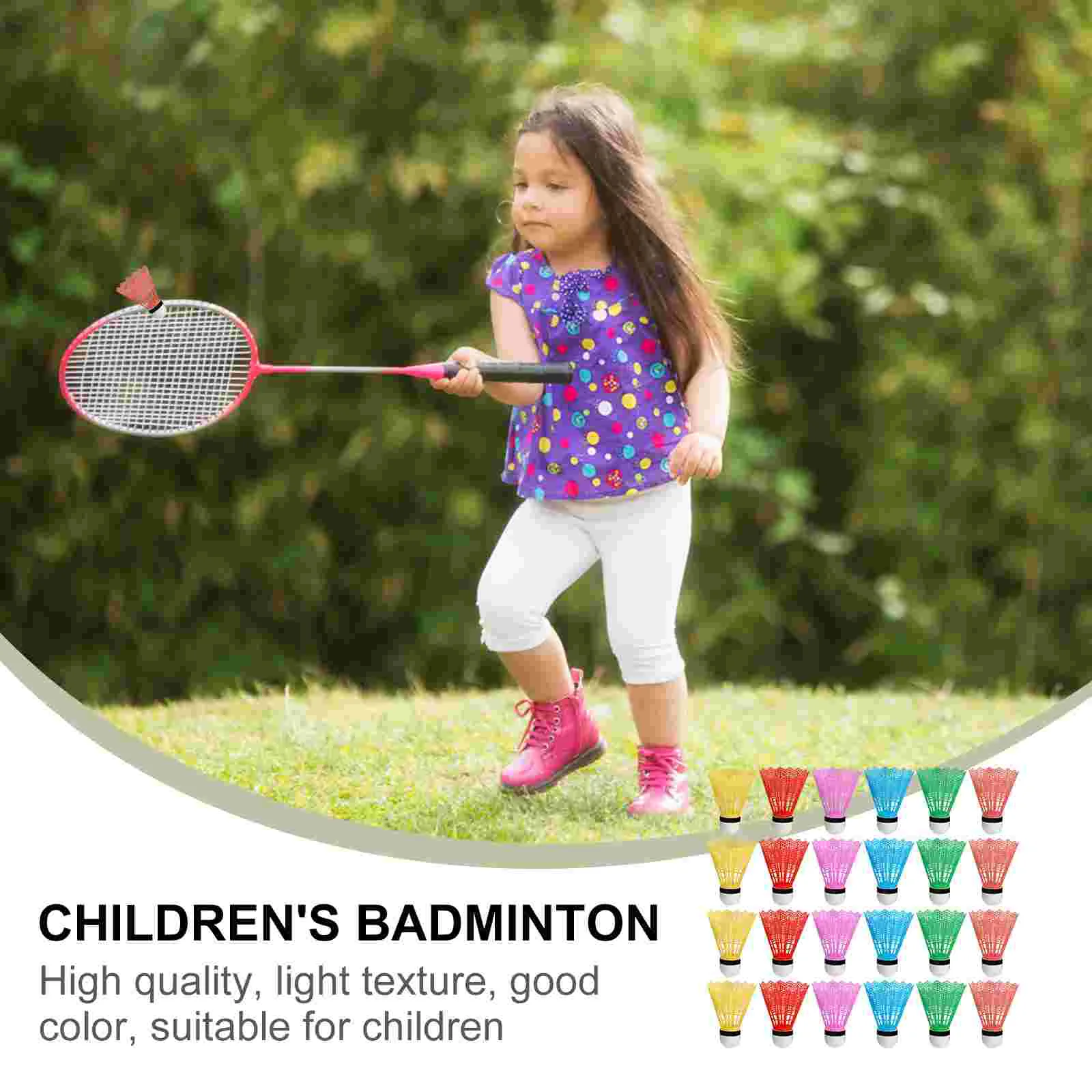 24 Pcs Shuttle Badminton Game Ball Colorful Shuttlecock Foam Head Tennis Balls Children Kid Air