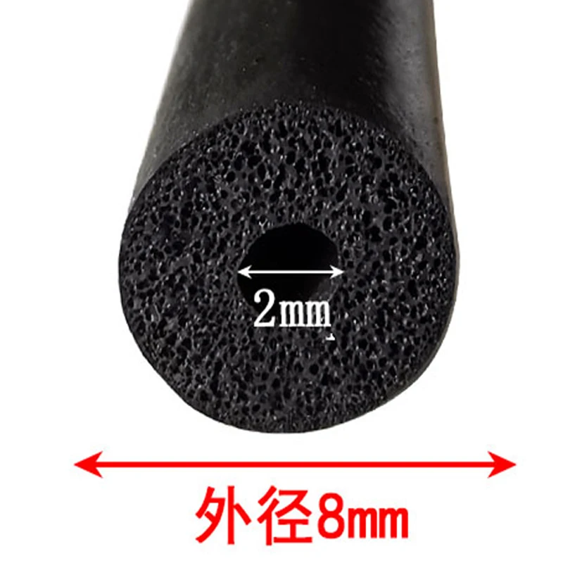 1M Hollow Tube Elastic Soft Silicone Sponge EVA Foam Round Tube Distribution Box Cabinet Waterproof And Dustproof Sealing Strip