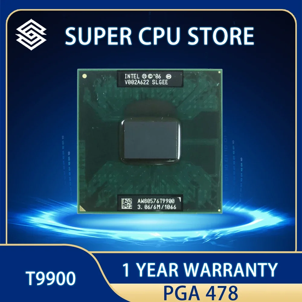 

Intel Core 2 Duo T9900 SLGEE 3.0 GHz Dual-Core Dual-Thread CPU Processor 6M 35W Socket P PGA 478