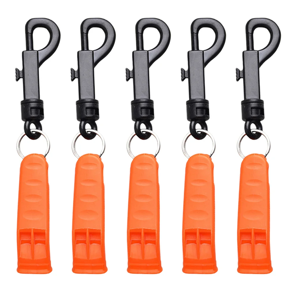 

5 Pcs Outdoor Dog Training Emergency Whistle Travel Survival Plastic Tool Hiking