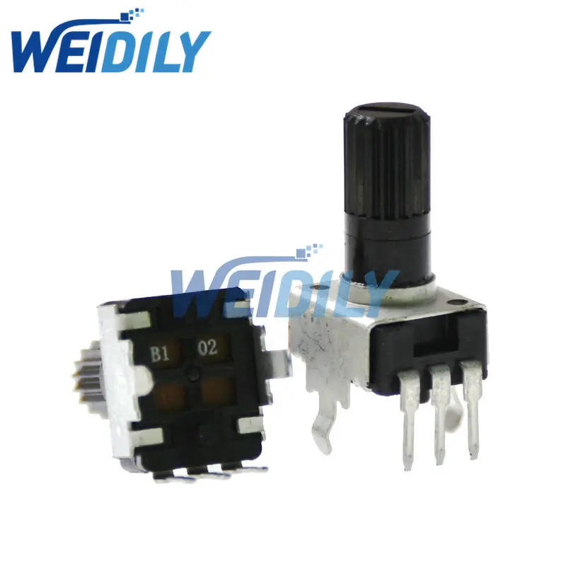 RV09 Vertical 12.5mm Shaft Long 1K 2K 5K 10K 20K 50K 100K 1M 9Type 3Pin Seal Rotary Potentiometer 10PCS adjustable resistor rotary potentiometer