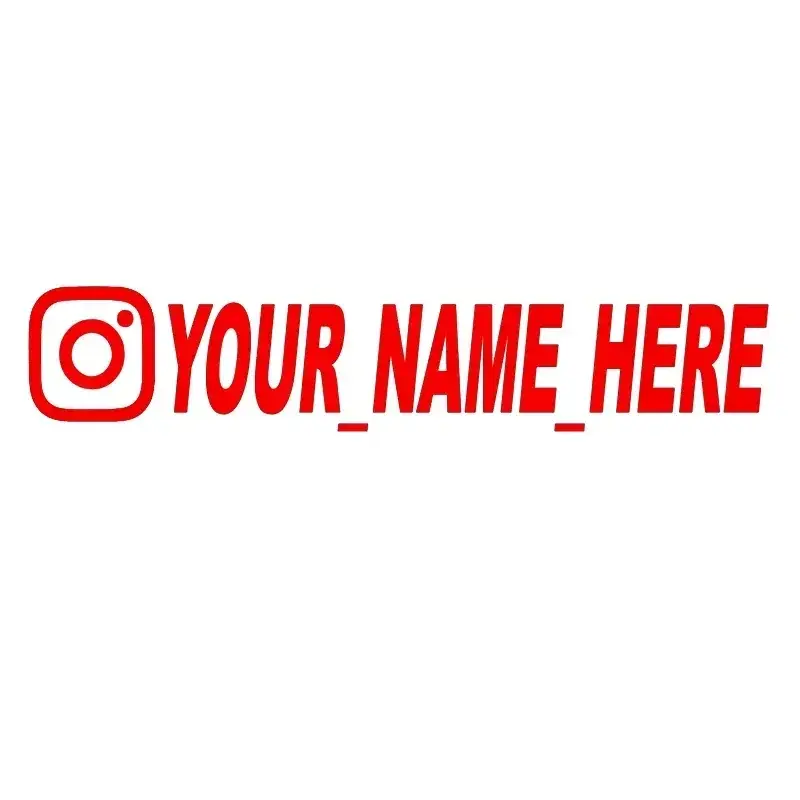 User Name Custom Personalized Instagram Vinyl Decals Motorcycle for Instagram FACEBOOK Customization Needs Remarks Car Sticker - Image 4