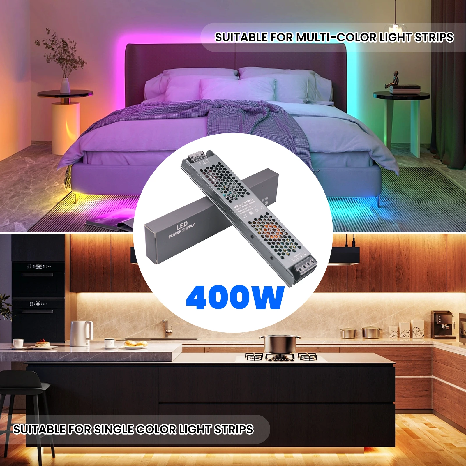 LED 드라이버 전원 공급 장치, 조명 변압기, 전원 어댑터, AC 180-260V, DC 12V, 24V, 60W, 100W, 200W, 300W, 400W