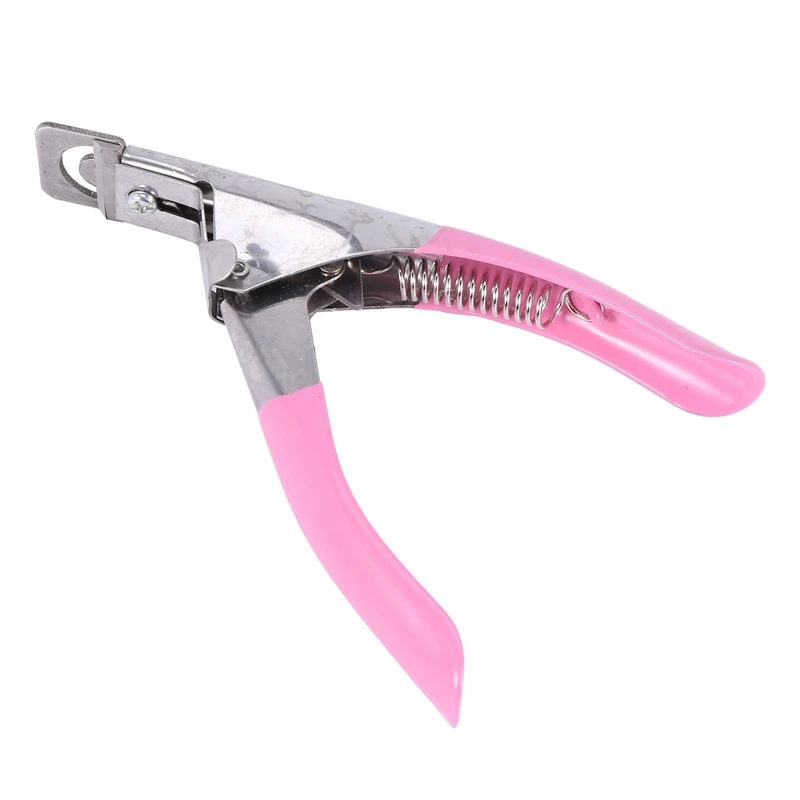 

Nail clippers for nails and false acrylic nails easy to use pink.