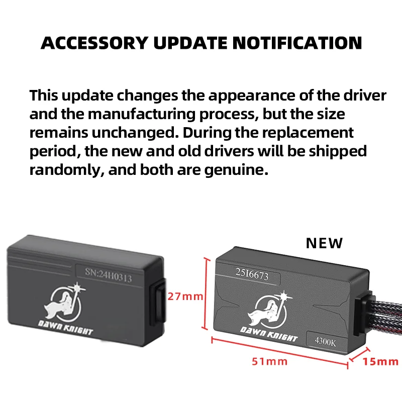 DAWNKNIGHT K8C 40W K7C Led Long Life Version H7 H4 H11 Led