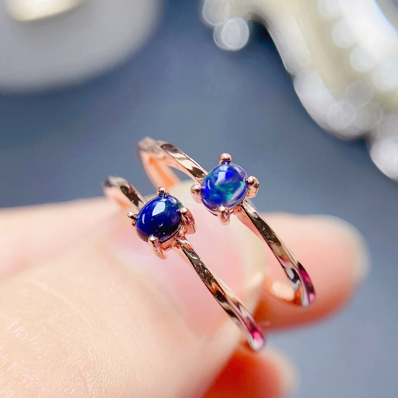 Natural Black Opal Rings for women silver 925 jewelry luxury gem stones 18k gold plated free shiping items Party Gifts Natural Black Opal Rings for women silver 925 jewelry luxury gem stones 18k gold plated free shiping items Party Gifts