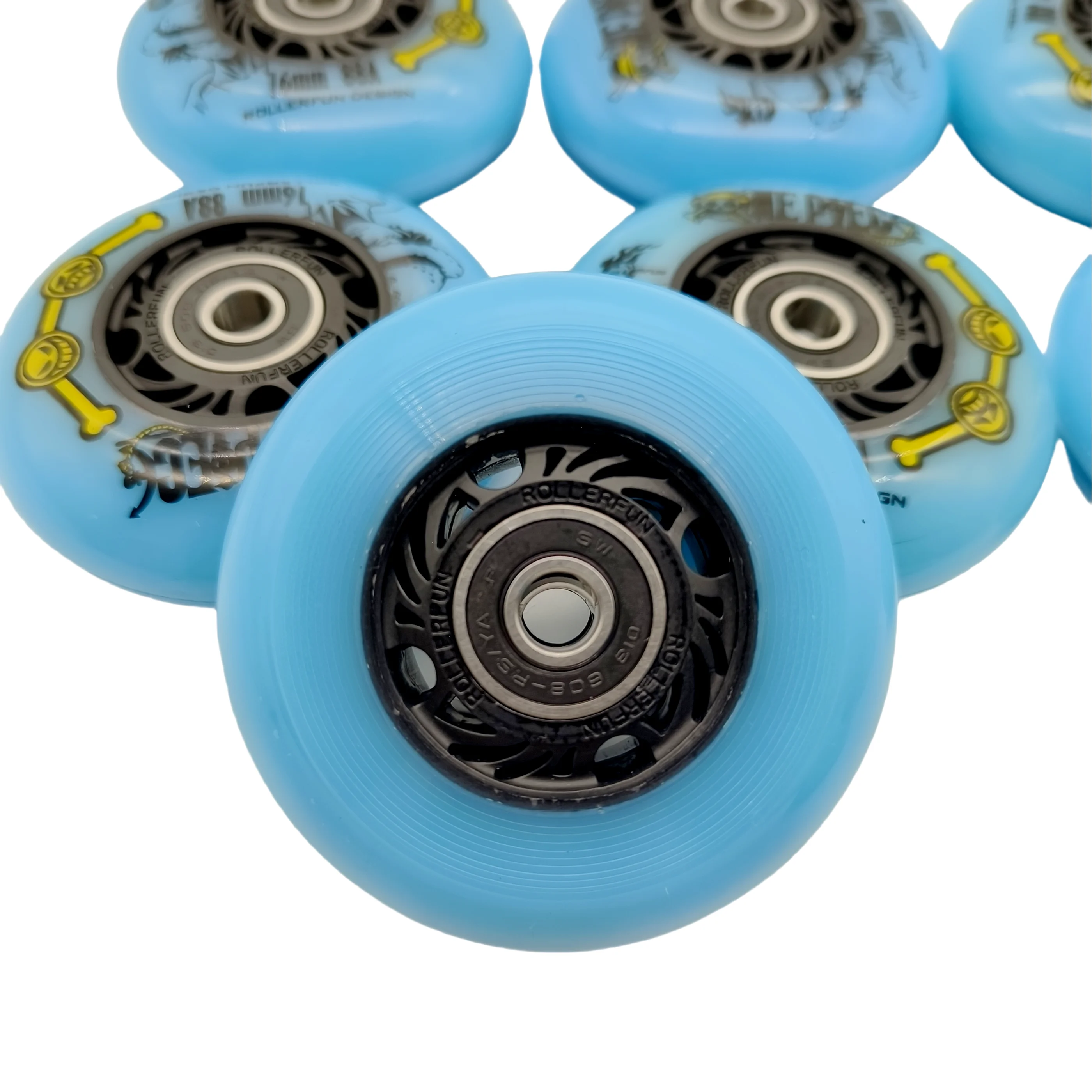 Ruote Per Pattini In Linea 76mm - Set Di 8 Pezzi In Poliuretano Per Pattini, Skate E Scooter - Foto 12