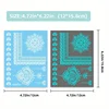 Blue Luminous Henna Tattoo Sticker Girls Tribal White Lace Lotus Tattoos Mandala Flower Fake Jewelry Pendant Temporary Tattoo 6