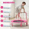 Mini Trampoline for Kids 3-6 with Foam Handle, 3ft Indoor Toddler Trampoline, No-Gap Cover